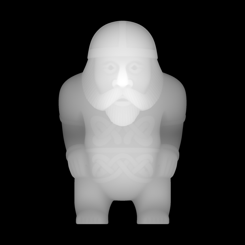 16-bit depth map exported from ReliefSculpt Forge